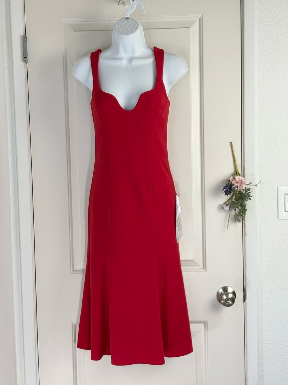Dress The Population Sammie Rouge Color Fit & Flare Dress Sz XS
